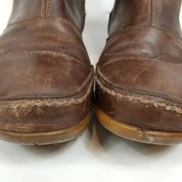 El Naturalista Brown Distressed Leather Boots Size 7 / 37 - Picture 5 of 9